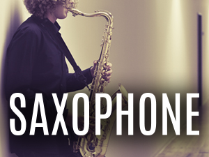 Person playing a saxophone