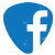 Facebook logo as a guitar pick
