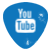 YouTube logo as a guitar pick